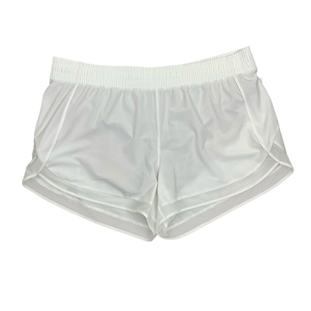 Athleta Mesh Racer Run 4 Inch Short White Size XL